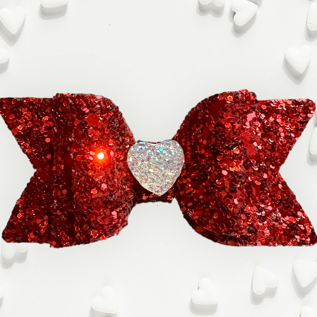 Ruby Heart Bow