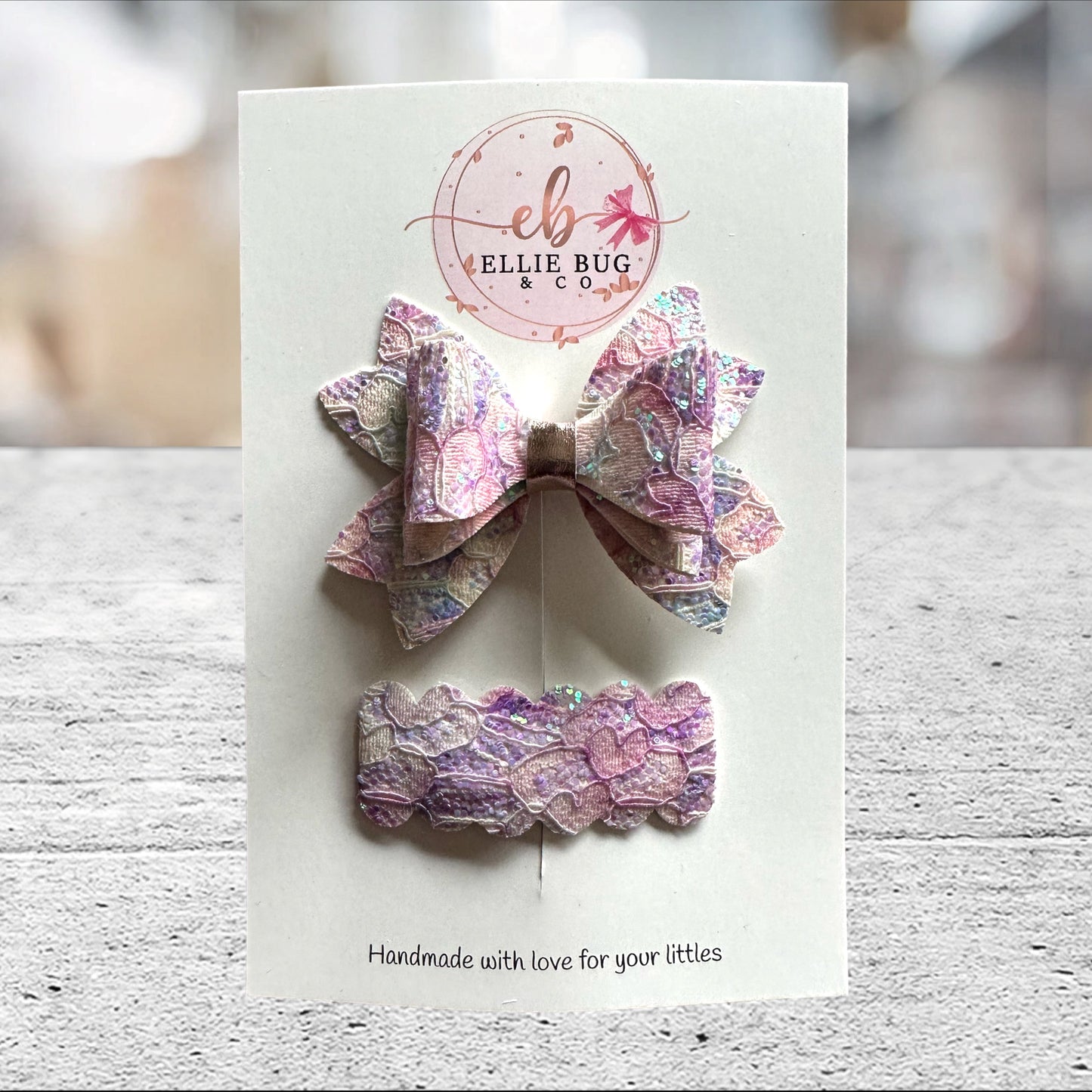 Lavender Heart Lace Set