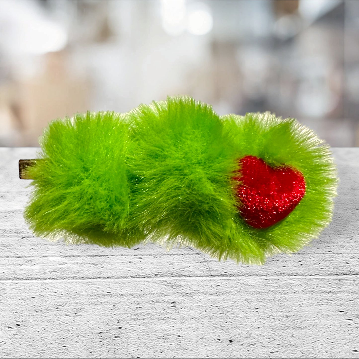 Holiday Grinchey Pom Pom Clip