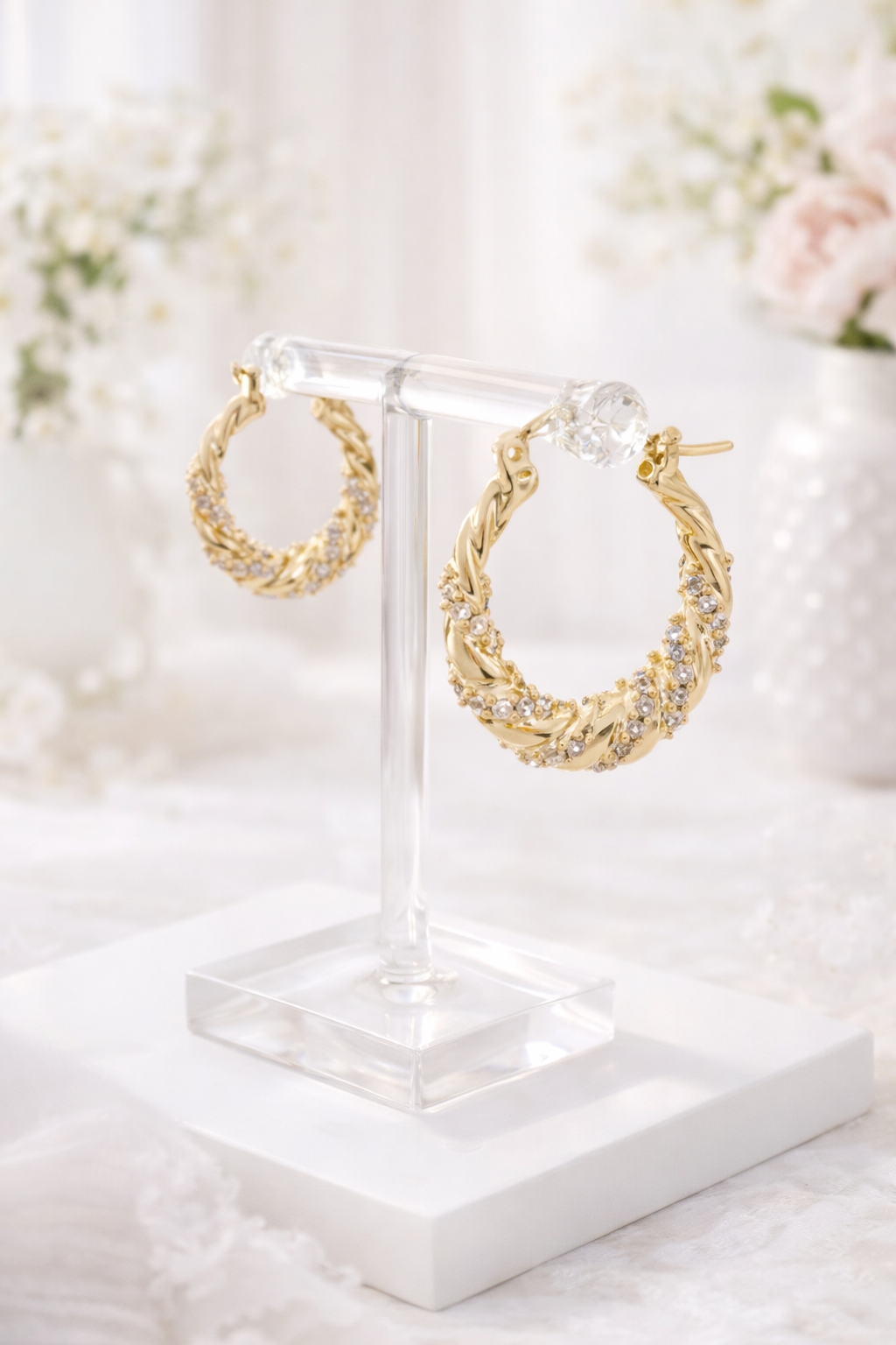 “Kass” Croissant Latch Hook Earrings