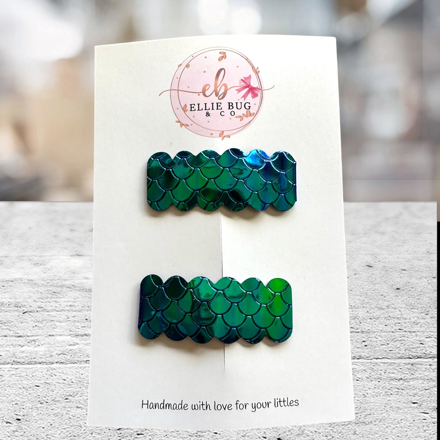 Iridescent Mermaid Scales Snap Clip Set