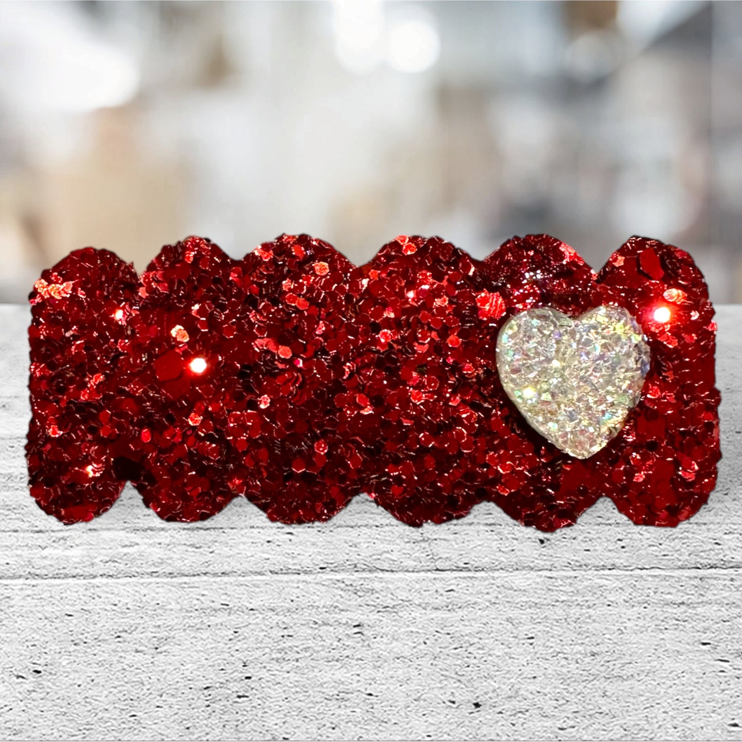 Ruby Red Heart Snap Clip