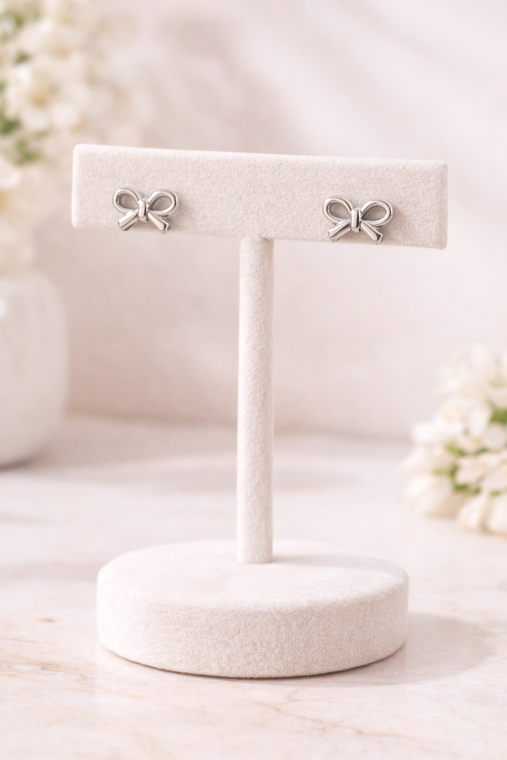 “Stacey” Simple and Classic Bow Stud Earrings