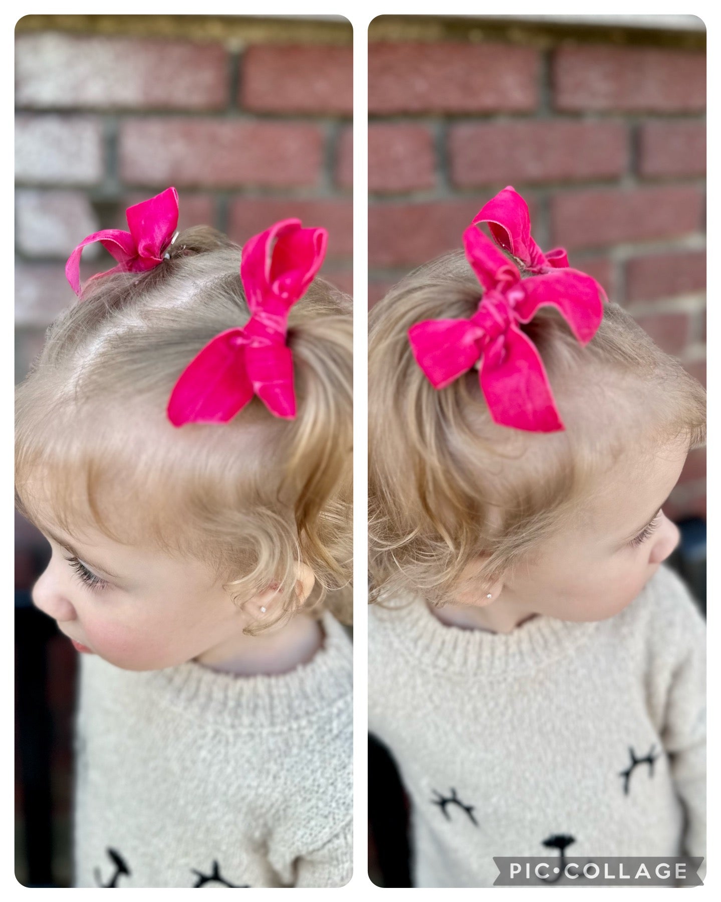 Hot Pink Velvet Pigtails