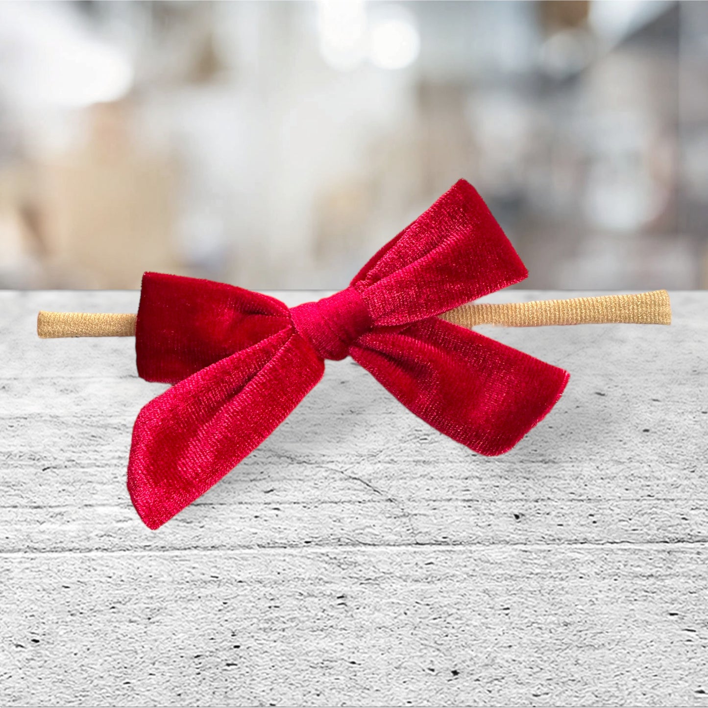 Red Velvet Newborn Headband