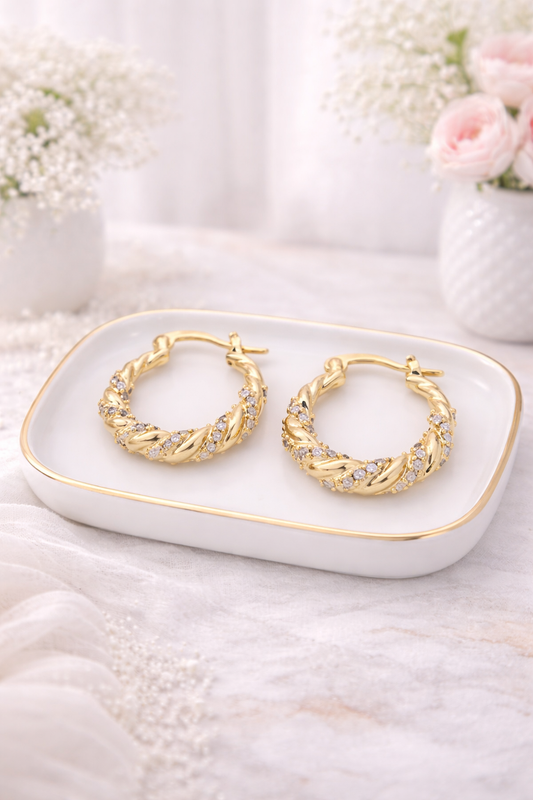 “Kass” Croissant Latch Hook Earrings