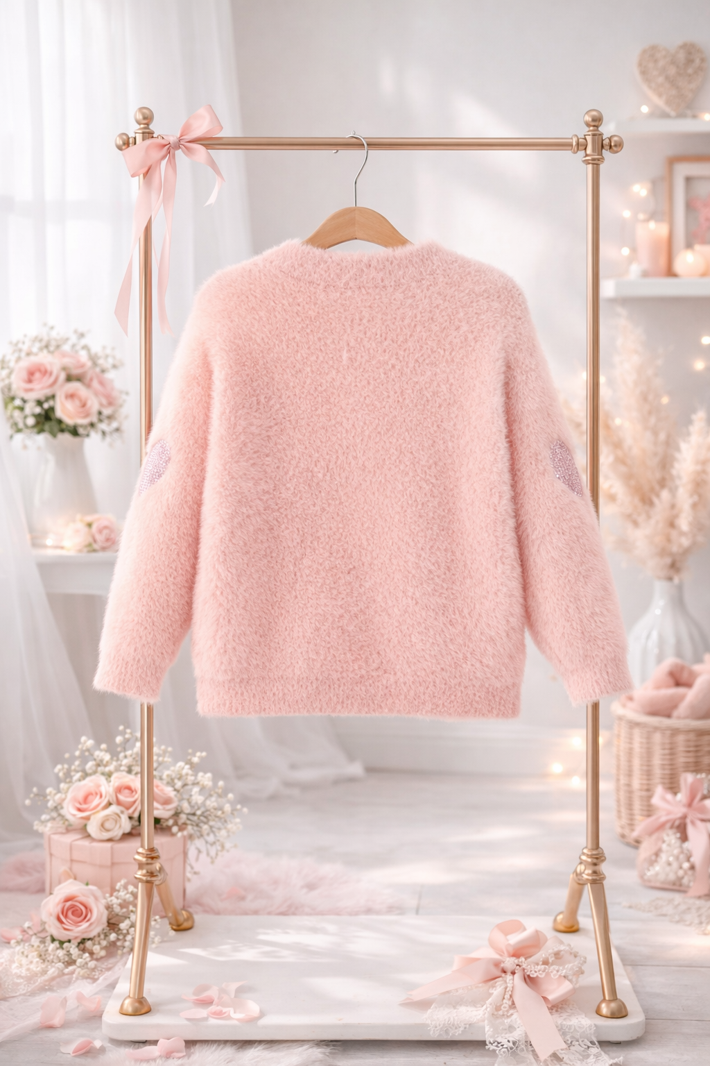 Cozy Hearts Sequined Sweater