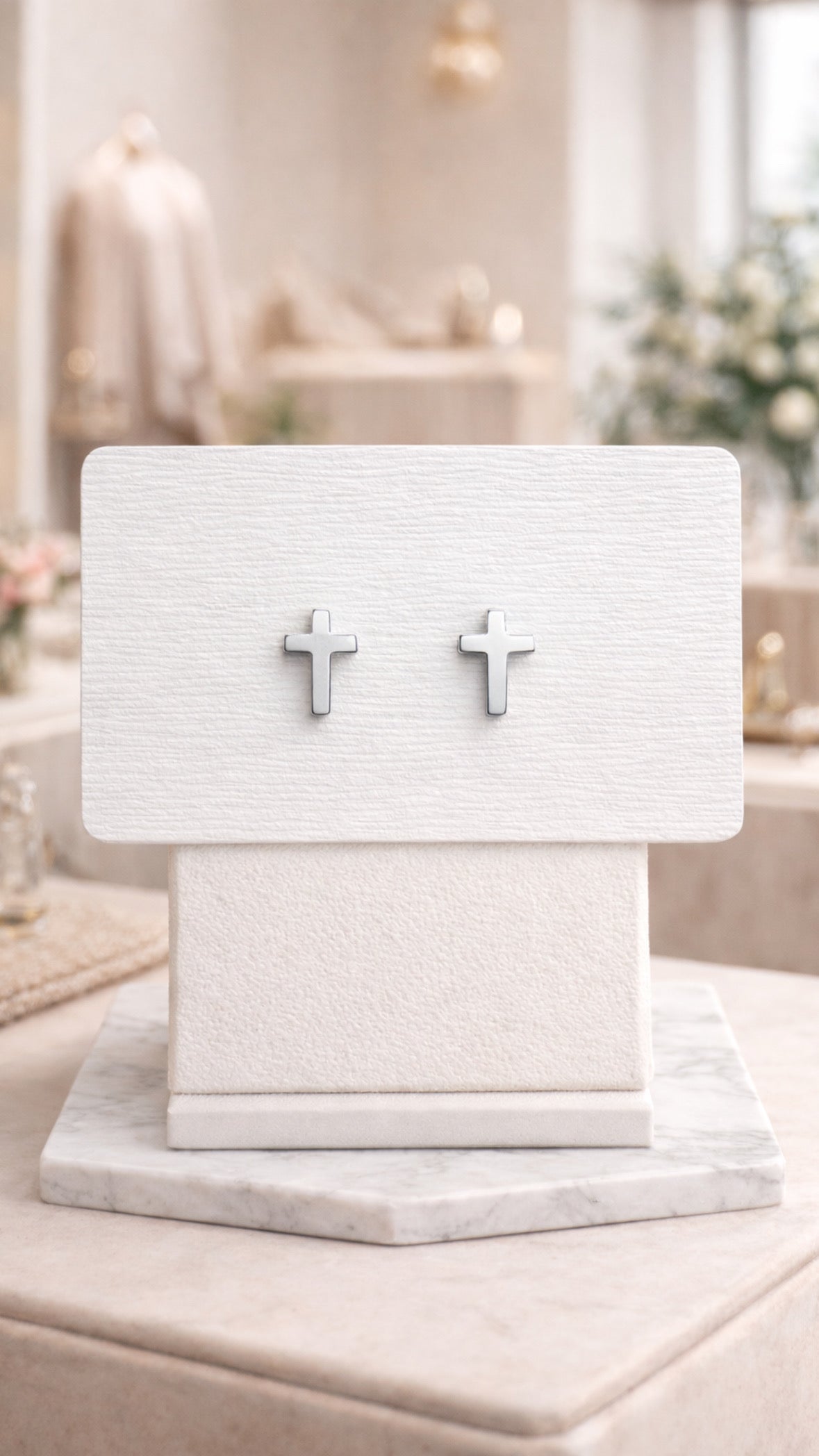 “Ellie” Cross Stud Earrings