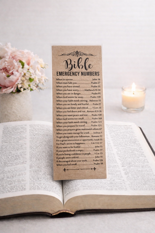 Bible Emergency Numbers Card