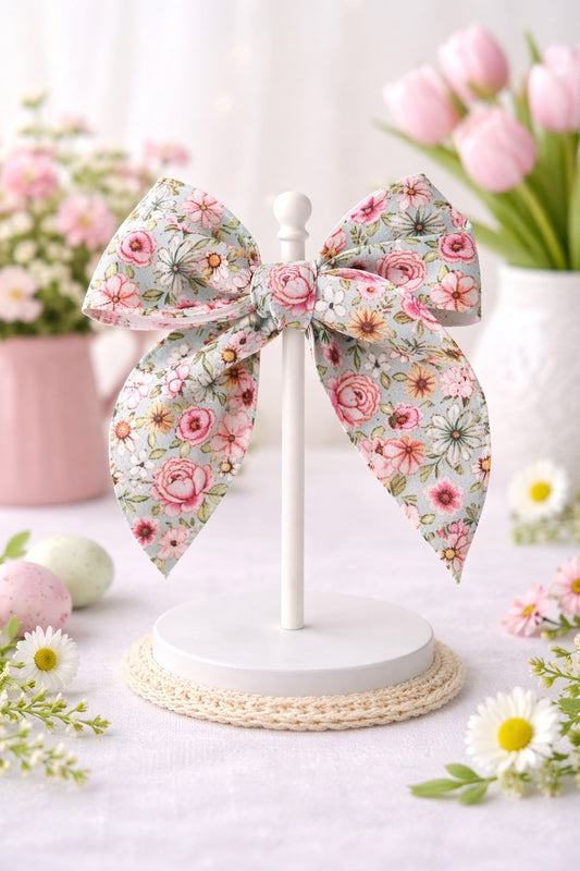 Spring Floral Hair Bow