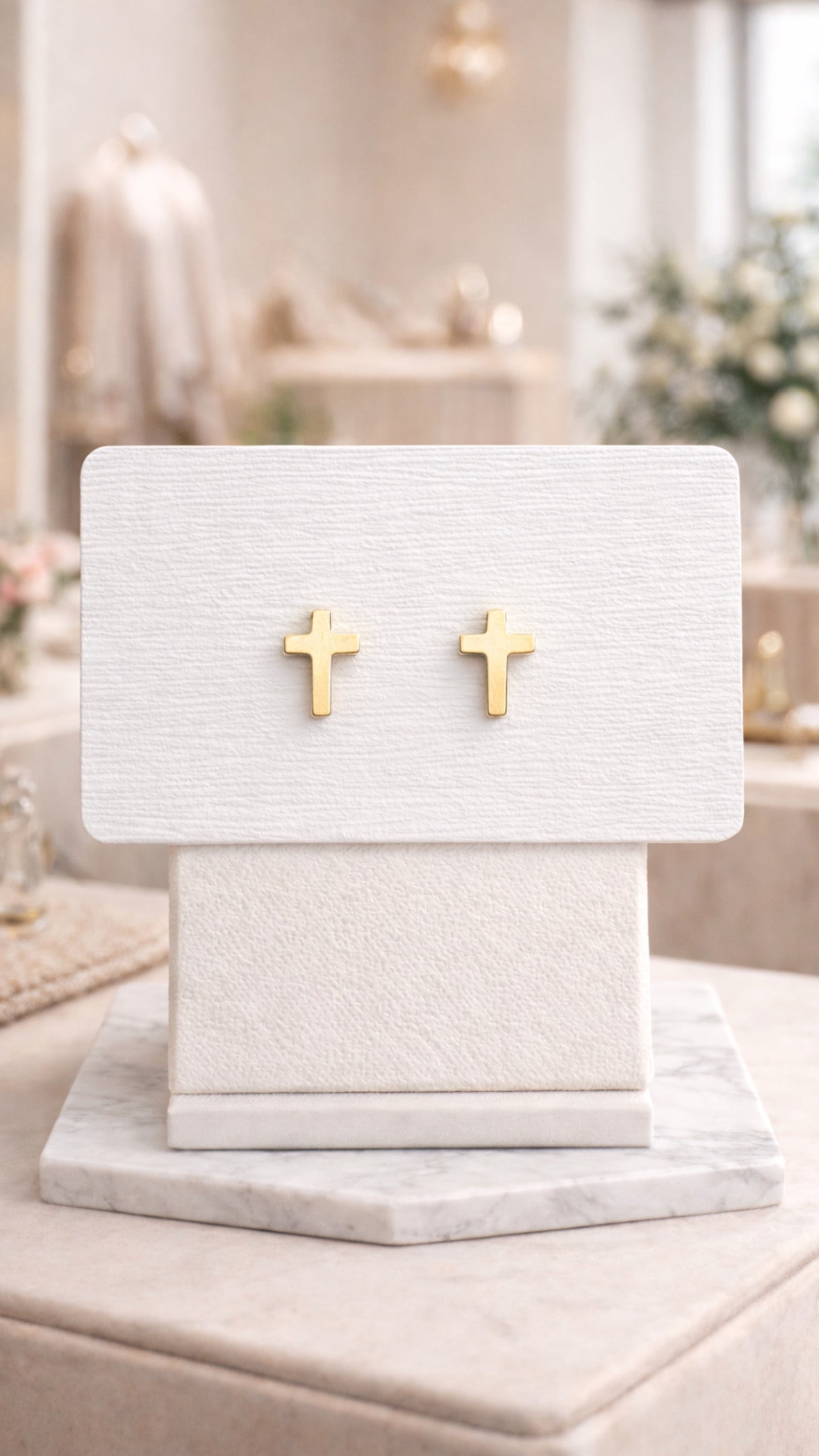 “Ellie” Cross Stud Earrings