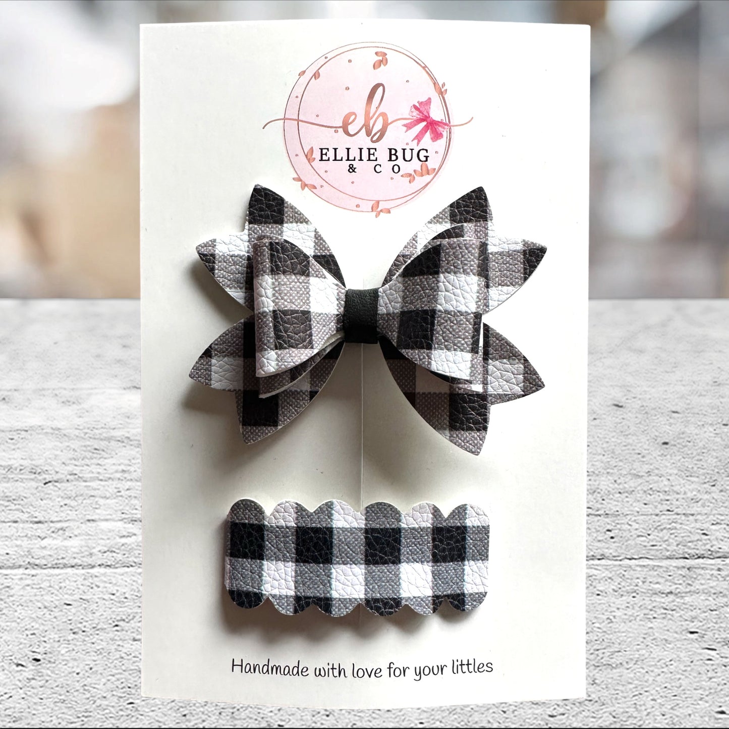 Black and White Plaid Set