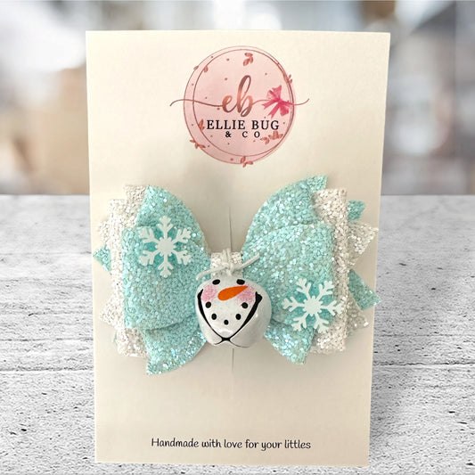 Snowman Bell Bow