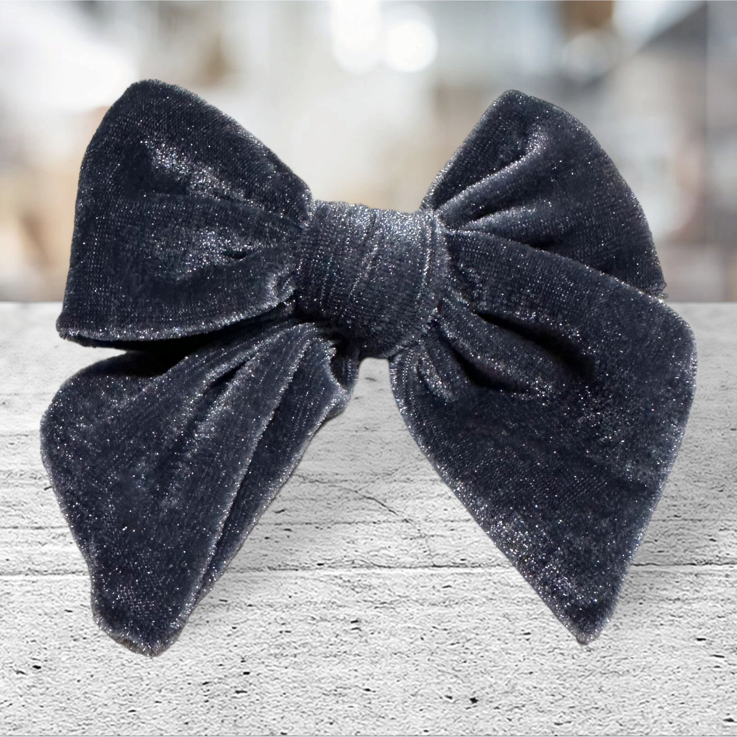 Victorian Dusty Blue Bow- Small