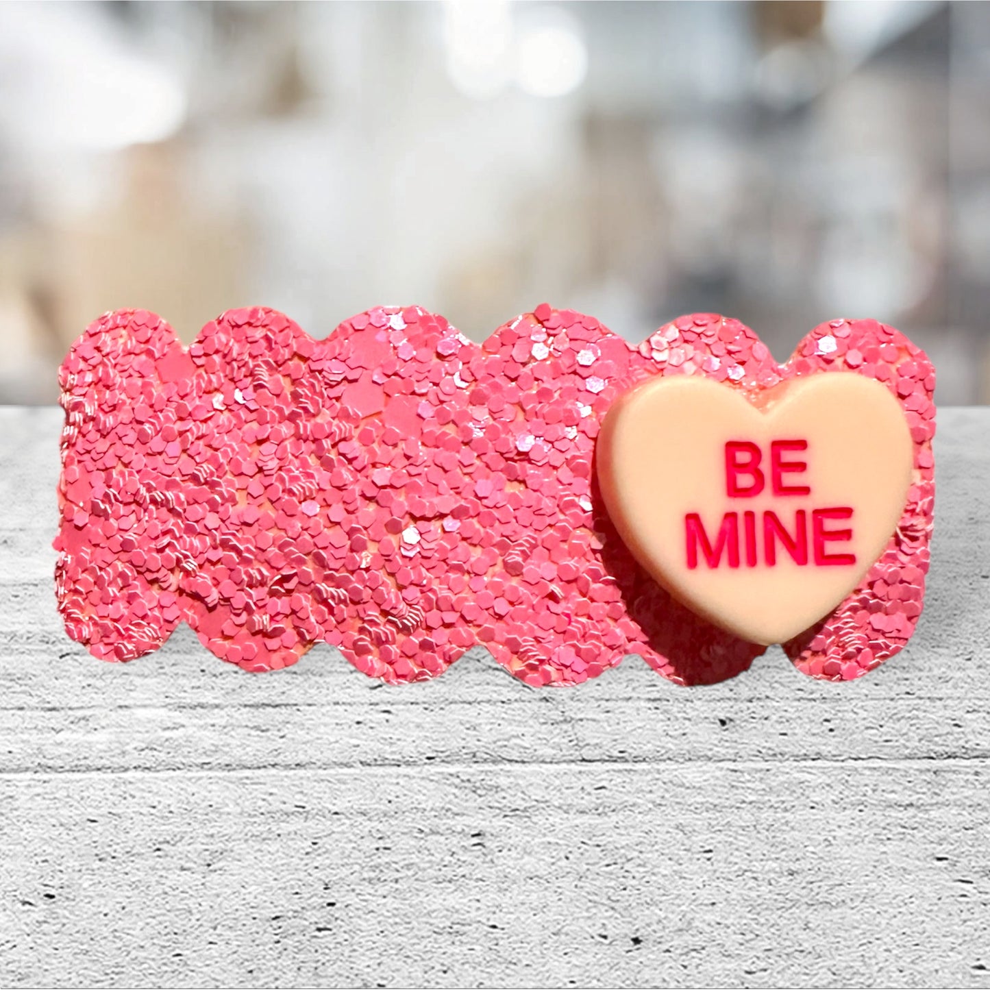Be Mine Hot Pink Snap Clip