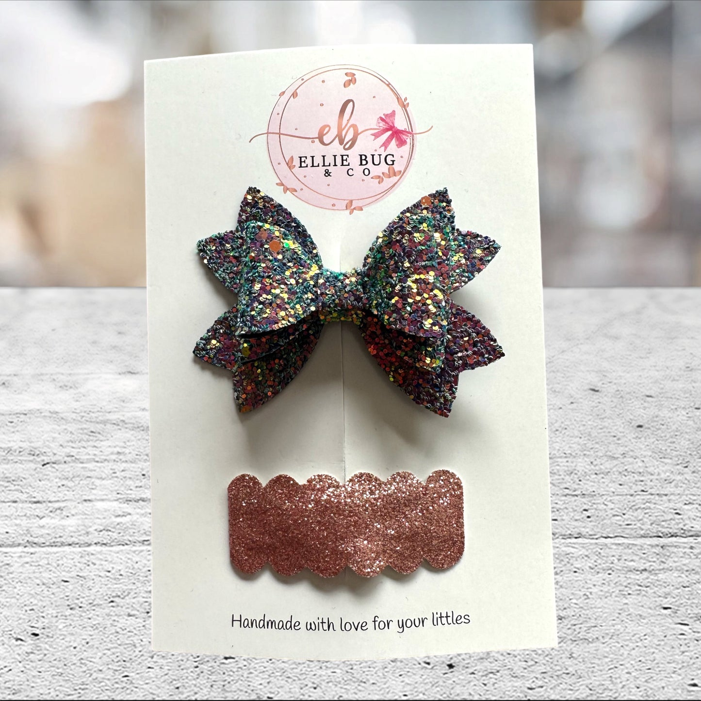 Star Dust Bow with Rose Gold Set