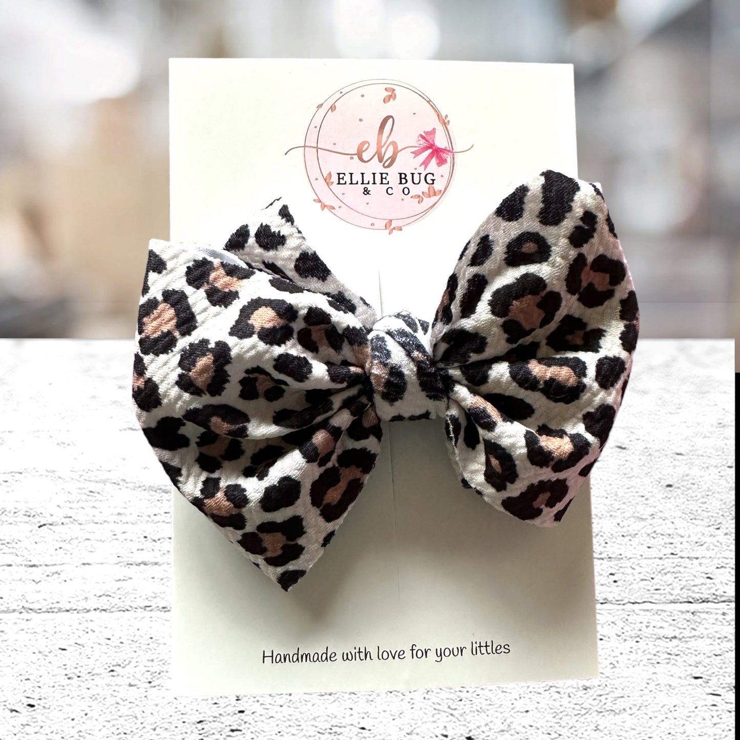 Cheetah waffle bow