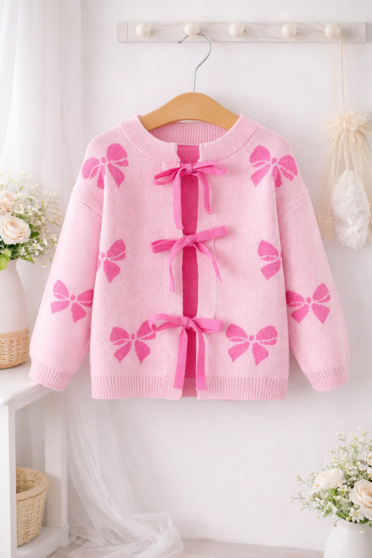 Coquette Bows Pink Cardigan