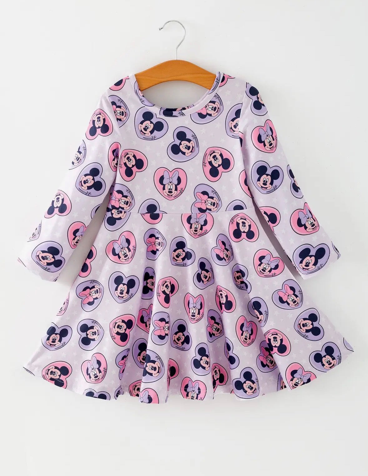 Sweetheart Characters Purple Long Sleeve Dress